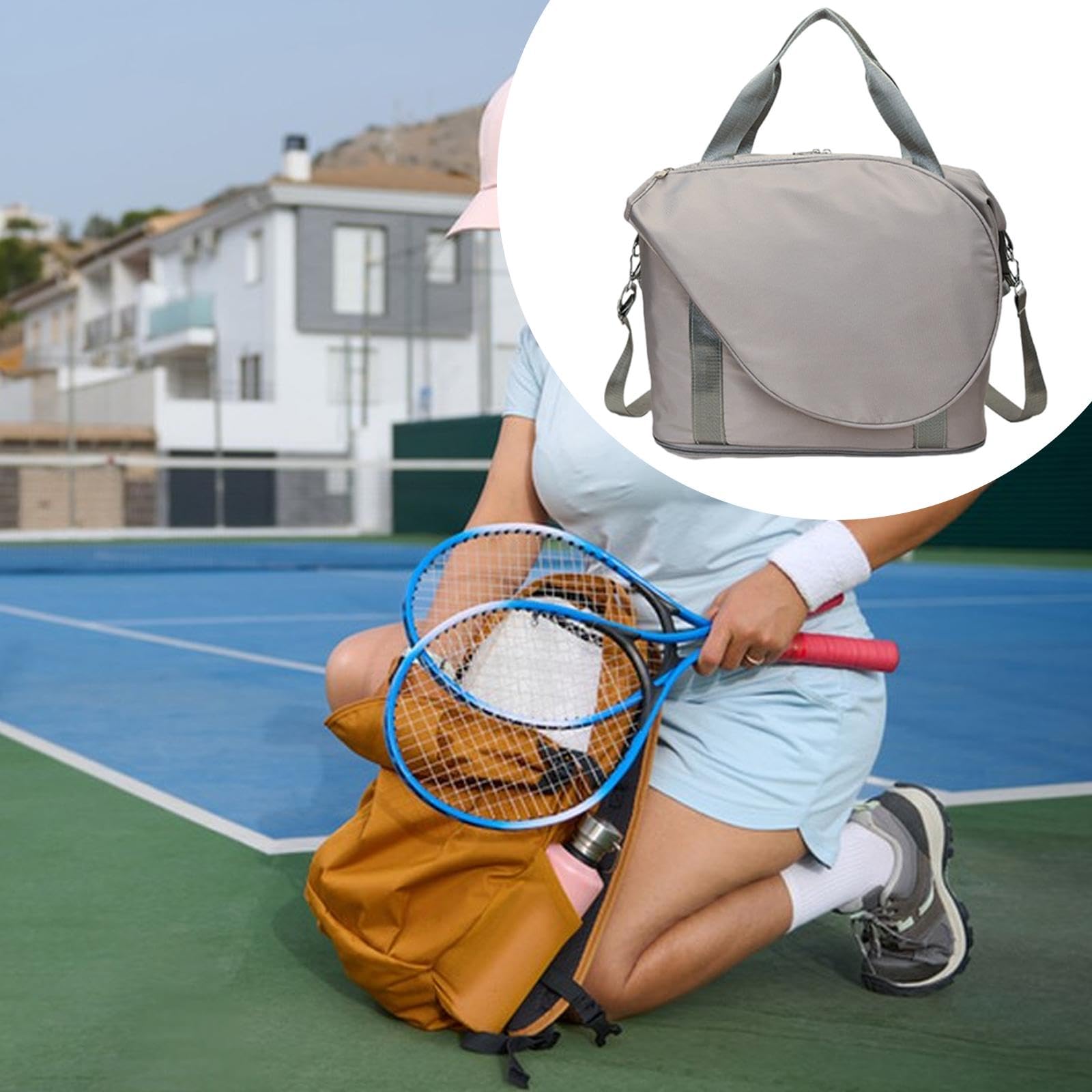 Borsa Porta con Design Elegante Separazione Umido/Asciutto Manico Resistente Capienza Generosa Adatta per Uomini Donne Adulti Sport a
