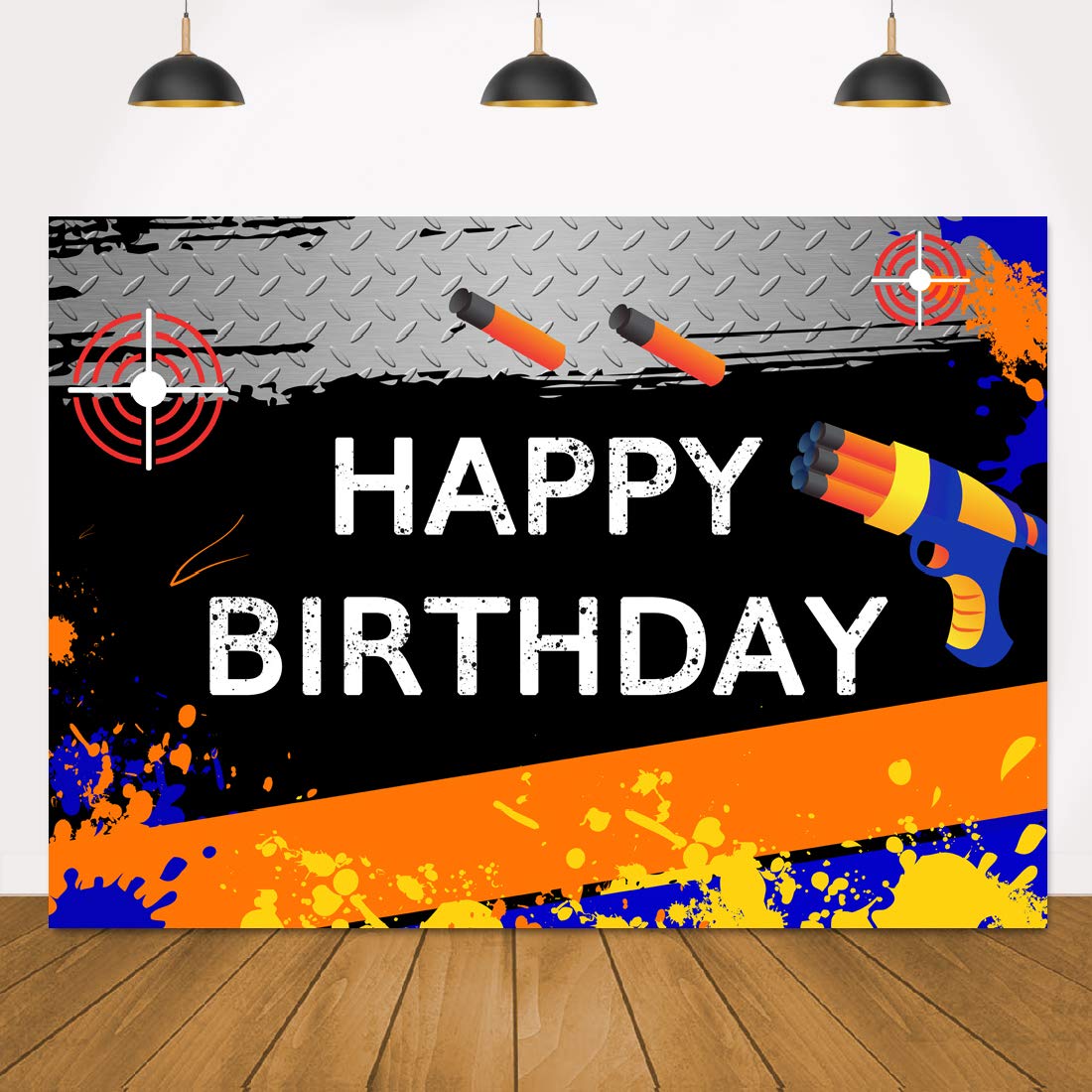 Buy Lofaris Dart War Birthday Party Backdrop Nerf Target Shooting