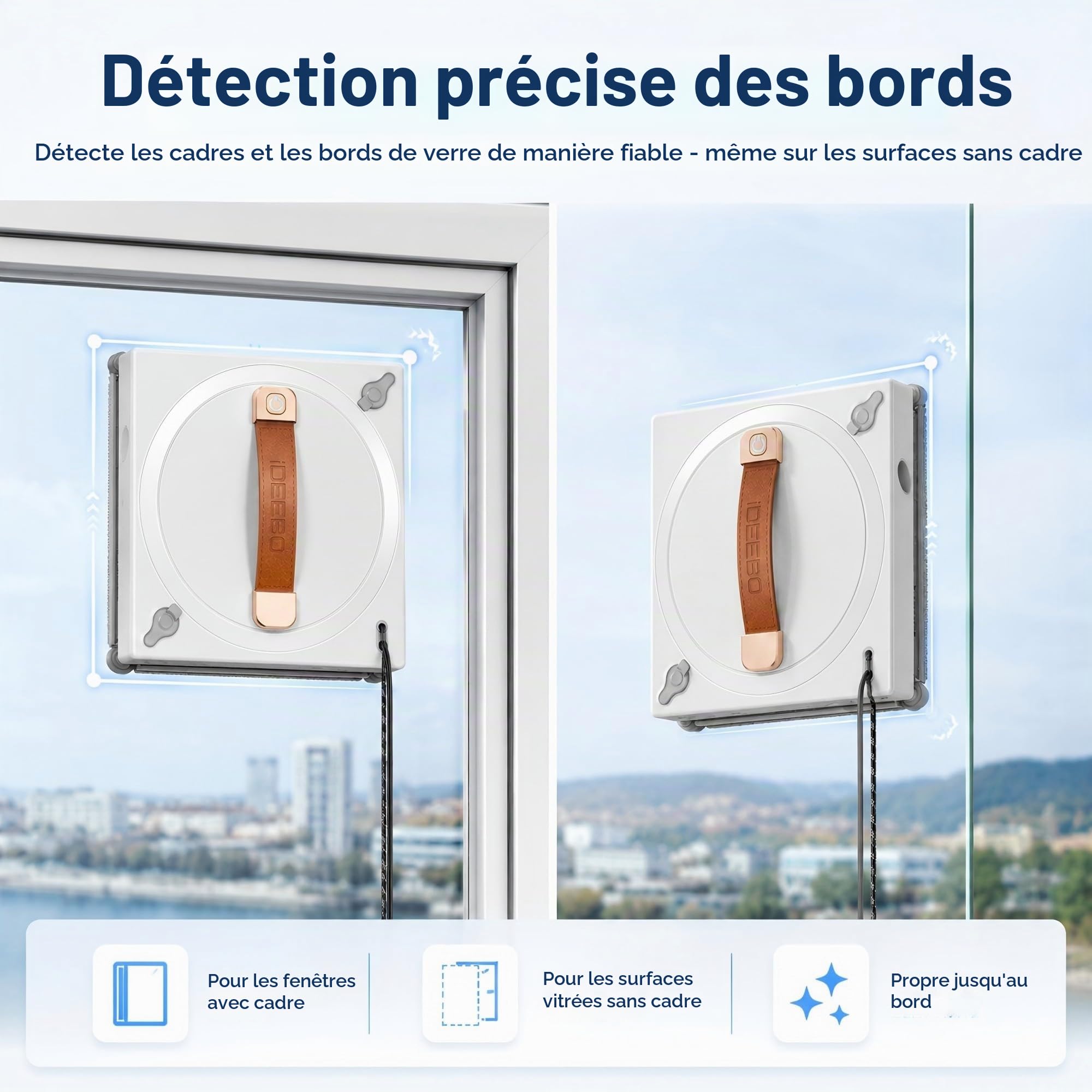 Robot nettoyeur de vitres G500 avec système de pulvérisation double