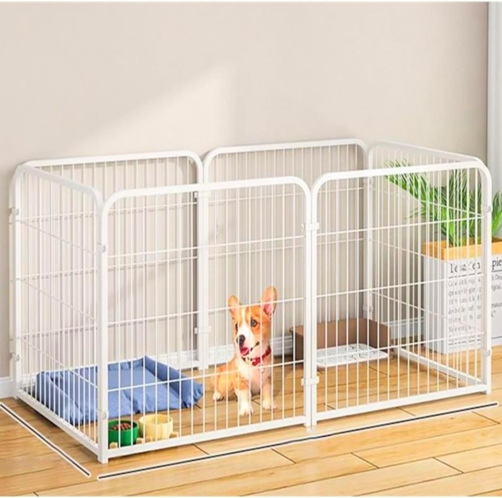 Amazon | Qiawvioペットサークル 犬 フェンス バリアフリー 屋内外兼用