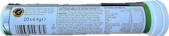 SiS Hydro Electrolyte Tablets - Effervescent Hydration - Virtually Calorie‑Free - Informed‑Sport Certified - Dissolves in 500ml Water - 20 Tabs Per Tube (4 Tubes, 4 x Strawberry & Lime)