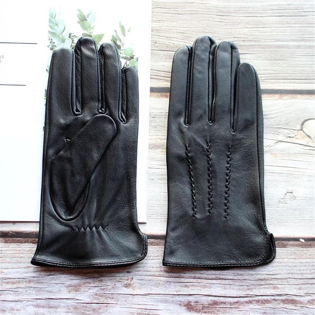 Gants de conduite d'été en cuir pour homme - Pour écran tactile - Fin et non doublé - Pour le printemps et l'extérieur