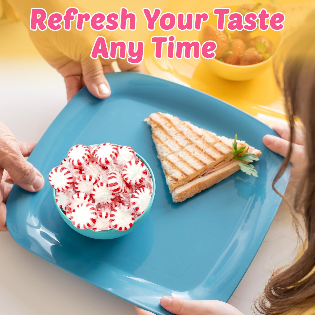 Bulk Starlight Peppermints Hard Candy – Approx. 450 Pieces, 5 lb Bag – Individually Wrapped Peppermint Discs for Parties, Candy Bowls & Holiday Treats