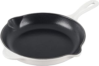 Le Creuset Classic Cast Iron Handle Skillet, 9", White