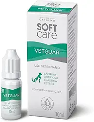 Vetguar 10mL Substituto de lágrima - Soft Care Linha Oftalmo By Pet Society - Lágrima artificial elástica estéril para cães e gatos - Conforto prolongado para os olhos dos pets