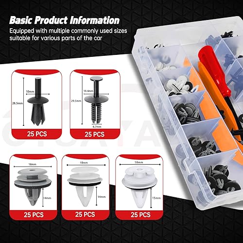 Vista 36 de OTUAYAUTO - Clips de repuesto para Honda, Acura Clips de retención de parachoques