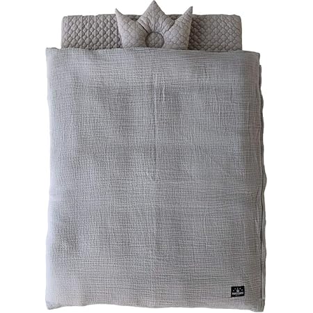 Amazon Puppapupo 洗える ベビー布団セット ミニサイズ 5点セット 60 90cm イブル モロッカン 綿100 シンプル かわいい 出産準備 グレー 布団セット ベビー マタニティ 通販