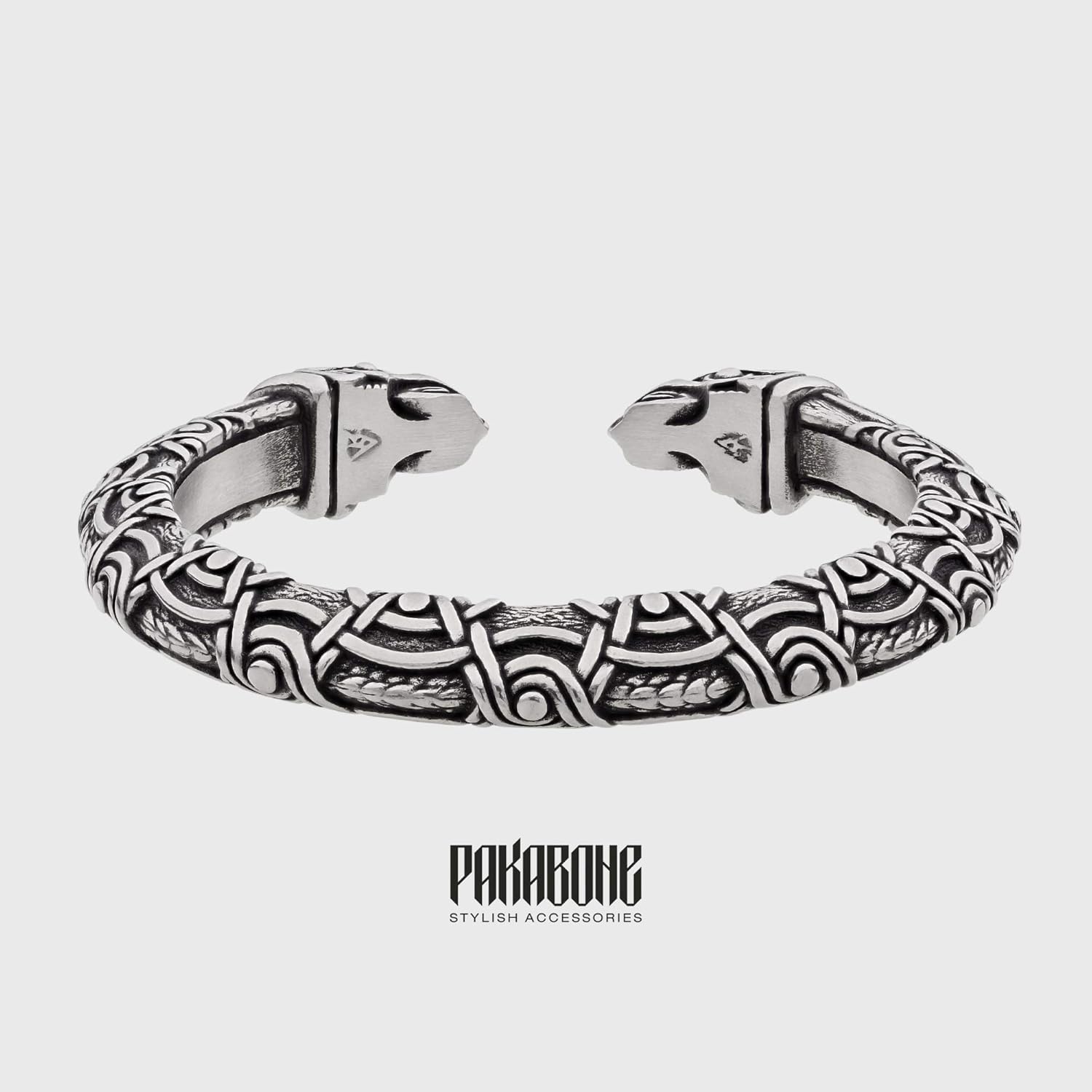 PAKABONE Viking Bracelet - Nordic Metal Arm Ring with Odin's Ravens - Scandinavian Design - Norse Jewelry for Men Women - Image 5