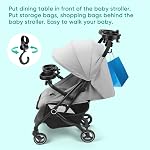 Universal Stroller Snack Tray, 4 in 1 Stroller Tray Attachment with Cups Phone Holder for Baby Toddler Stroller, 360° Rotation Universal Tray Compatible with Uppababy, Baby Jogger, etc | with Cups Phone Holder for Toddler Stroller, 360° Rotation Univ