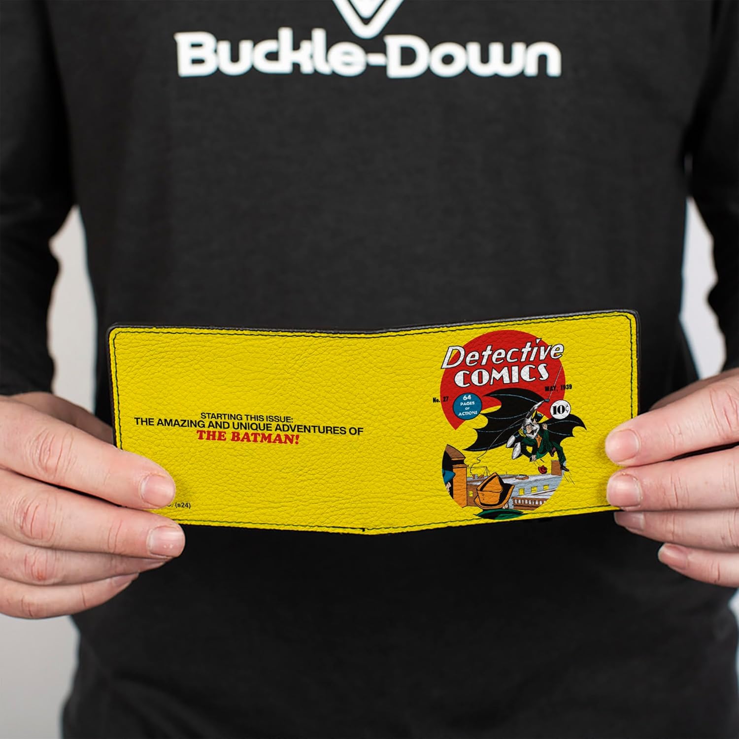 Buckle-Down DC Comics Wallet, Bifold, Dc Comics Batman No. 27 Comic Cover Scene Yellow, Vegan Leather - Image 4