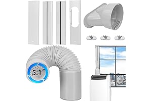 Portable Air Conditioner Vent Kit with Adjustable Exhaust Hose, Universal for Sliding Window