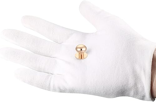 Miniatura 6 de uxcell Pomos redondos de 0.394 pulgadas de diámetro, 20 piezas de aleación de zinc para tiradores de cajón, caja de regalo, pomos de puerta de