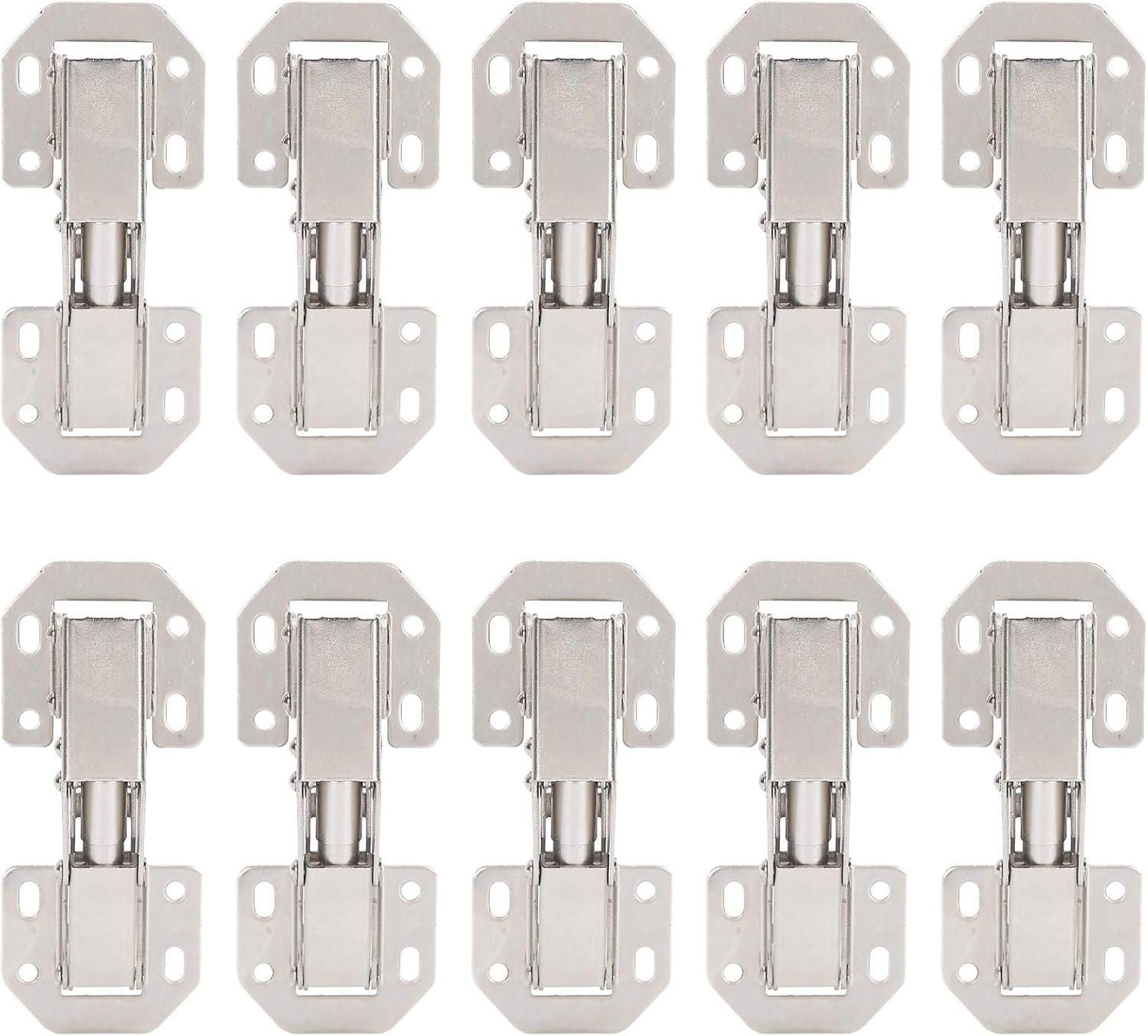 GLOGLOW Nan 10Pcs Cabinet Hinges, Cold Rolled Steel Soft Close Mechanism, Adjustable Bridge Hinges for Wardrobes and Cabinets Door and Window Hardware and Locks (Thickened 3-inch pin pin Hinge)