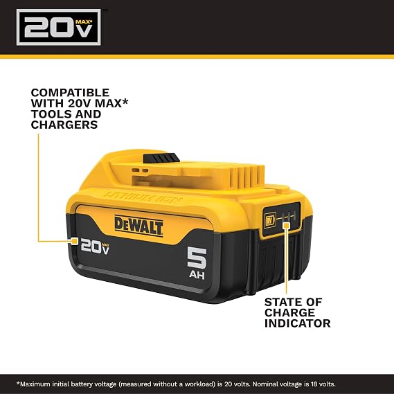 DEWALT 20V MAX Cordless Impact Wrench with Hog Ring Anvil, Brushless High Torque 1/2 Impact Gun, 4-Mode Speed, Includes Battery, Charger and Kit Bag (DCF900P1)