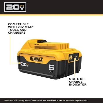 DEWALT 20V MAX Cordless Impact Wrench with Hog Ring Anvil, Brushless High Torque 1/2 Impact Gun, 4-Mode Speed, Includes Battery, Charger and Kit Bag (DCF900P1)