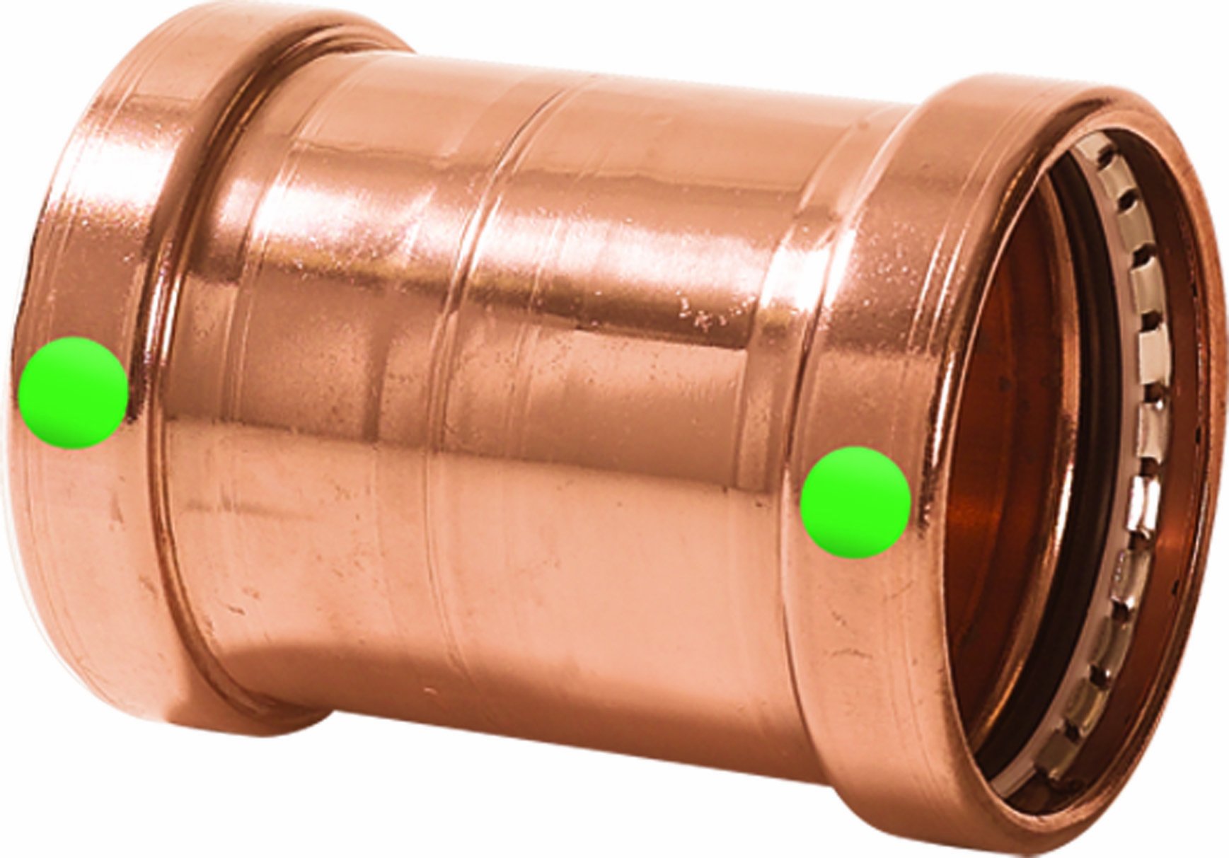 20748 ProPress Zero Lead Copper XL-C Coupling without Stop 3-Inch P x P