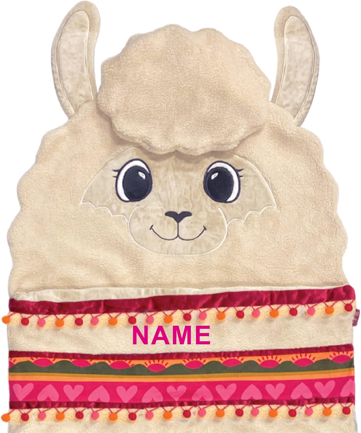 Bixbee Alpaca Sleeping Bag for Kids Ages 3+, Soft Toddler Sleeping Bag with Carrying Handle | Machine Washable Soft Slumber Bag for Naptime, Daycare