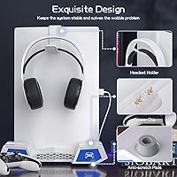 Vista 5 de ISENPENK PS5 Stand Cooling Station, PS5 Fan Playstation 5 Controller Charger Stand, Vertical PS5 Fan Cooler Stand for Sony Playstation 5 DigitalDisc