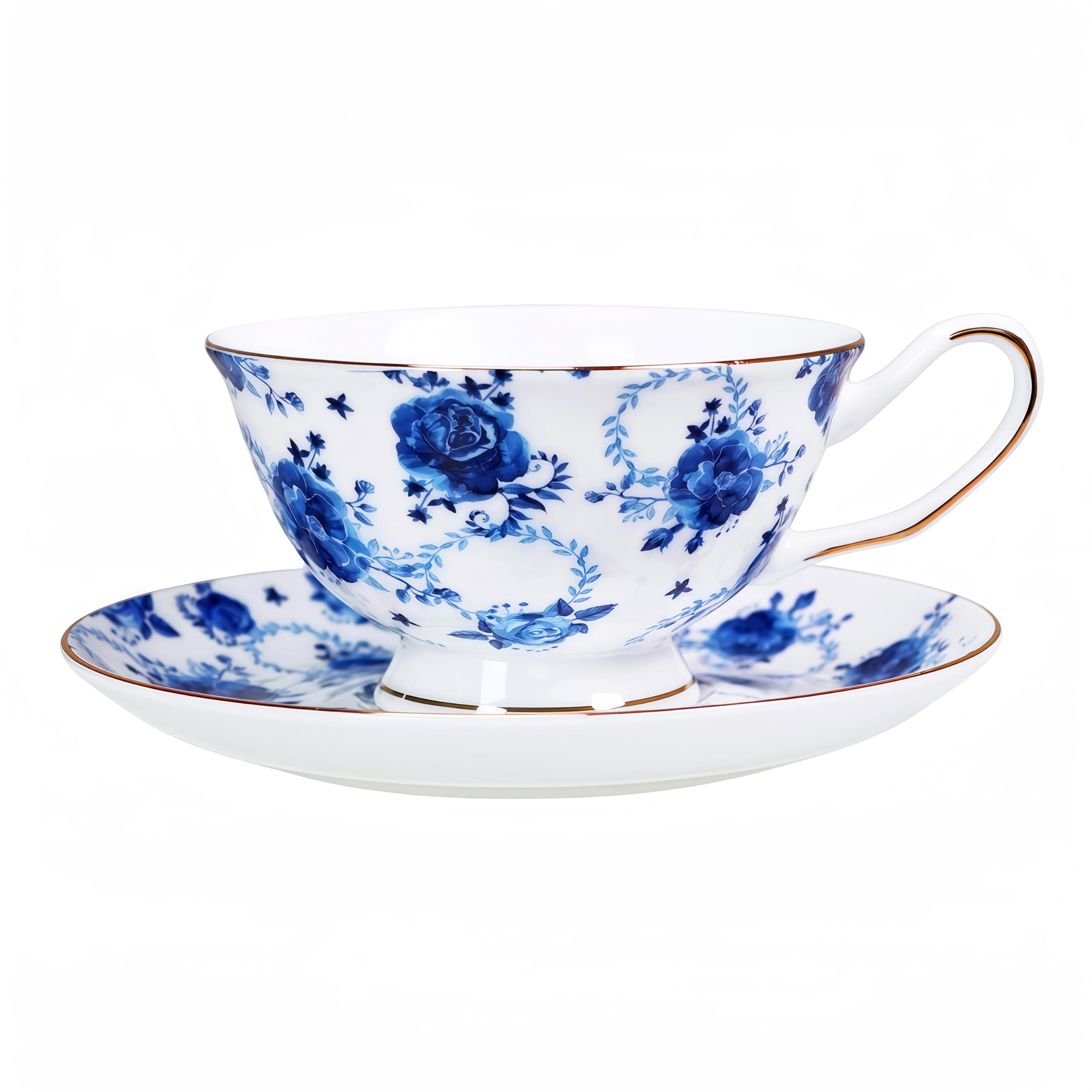 PMNING Royal Garden Style Tea Cup Set