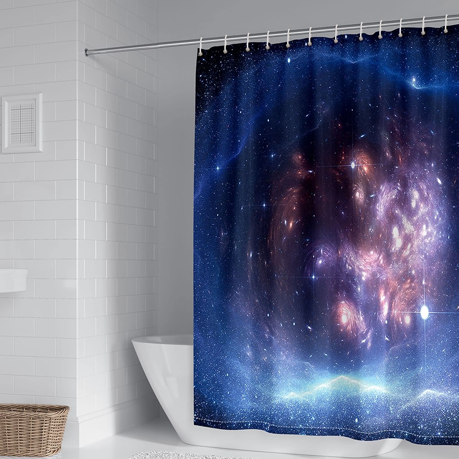 Rideau de douche la nébuleuse pour une décoration de salle de bain évasion