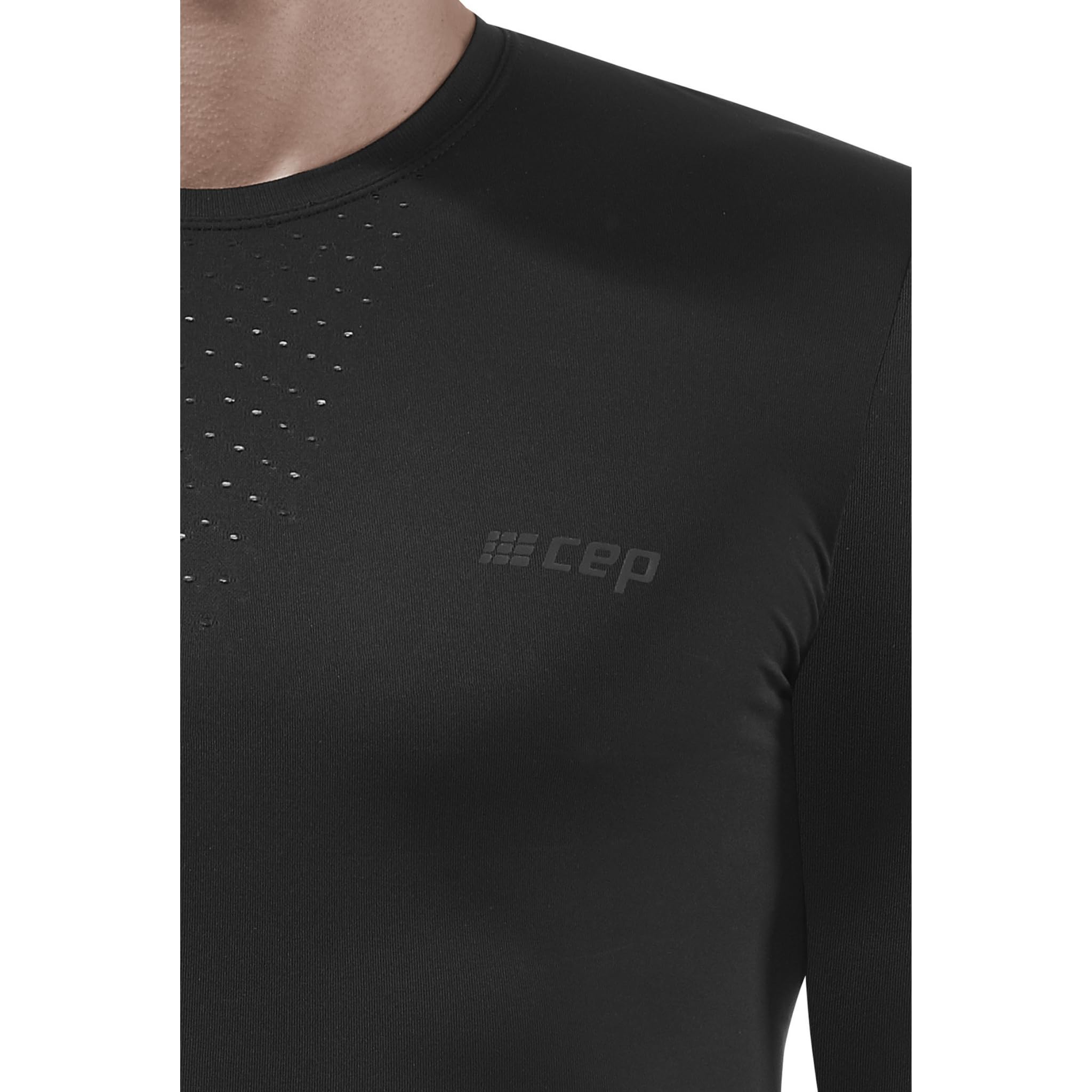 CEP – Run Ultralight Shirt Long Sleeve für Herren | Atmungsaktives Langarm Laufshirt mit perfektem Black | Größe XL