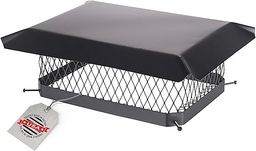 Miniatura 11 de HGSS99 - Cubierta de chimenea de acero inoxidable con perno de combustión, tamaño de malla 3/4 pulgadas, se adapta al exterior de baldosas