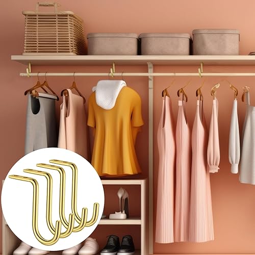 Vista 26 de Gisafai Soporte central de barra de armario de 1 pulgada de metal resistente para montaje en pared, soporte para armario, estante para Plata