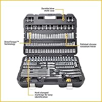 Vista 3 de DEWALT Juego de herramientas mecánicas, 192 piezas con juego de llaves de trinquete combinadas, 8 piezas SAE (DWMT75049 y DWMT74733)