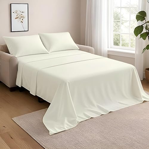 NON Sticky cotton Sábanas para sofá cama tamaño Queen, juego de sábanas de algodón egipcio de 4 piezas para sofá cama, sábana bajera de bolsillo