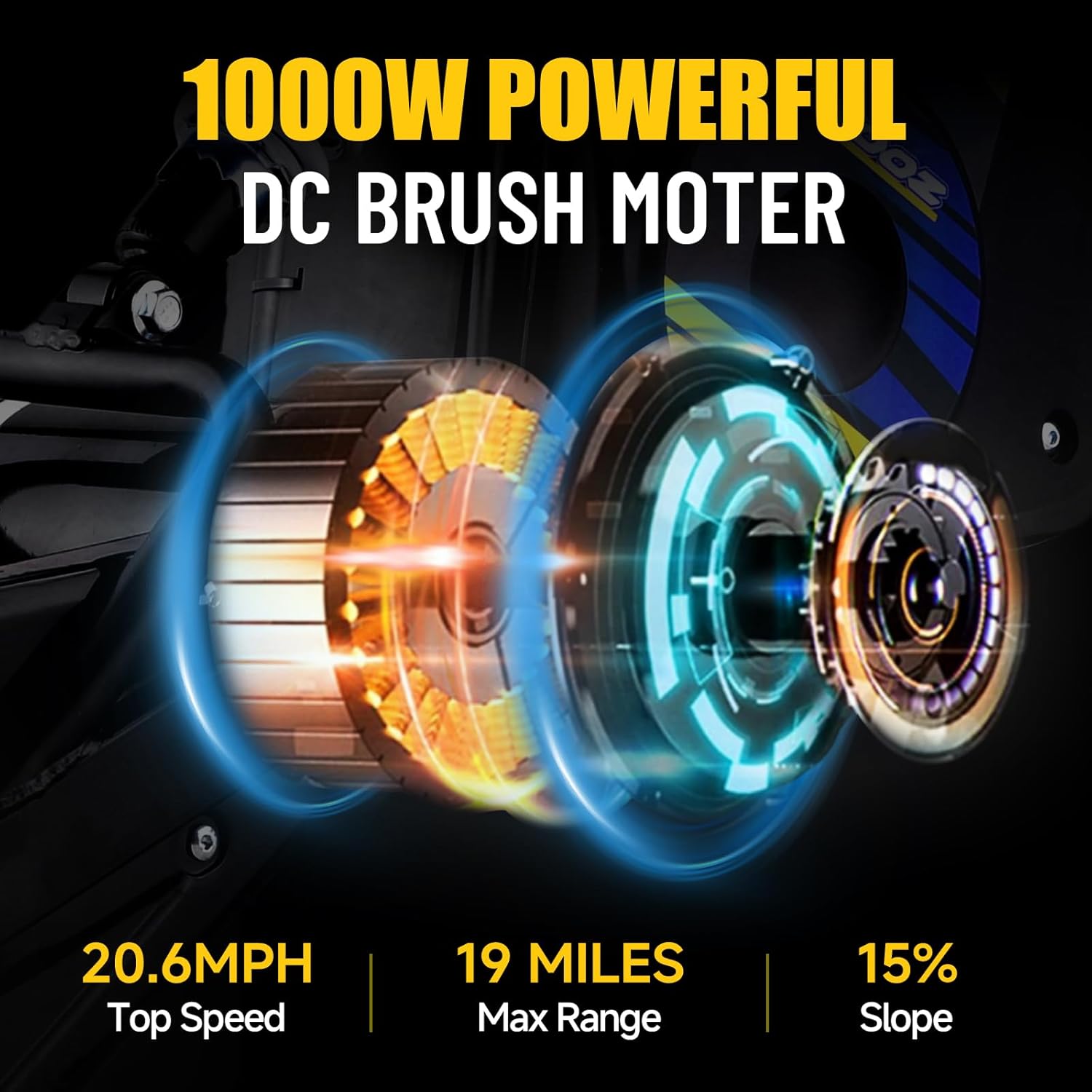 KOOZ HP112E PRO 36V 1000W Electric Dirt Bike for Kids, 3 Speed Modes Teen Electric Motorcycle Up to 20.6 MPH& 19 Miles Long-Range, Dual Suspension & Disc Brake, 16" Sturdy Tire