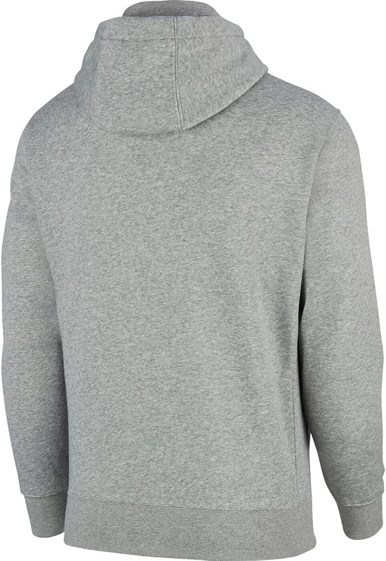 Nike Men's Sportswear Club Fleece Full Zip Hoodie, Fleece Zip-Up Hoodie Men, Dark Grey Heather/Mattelic Silver/White, L image 5