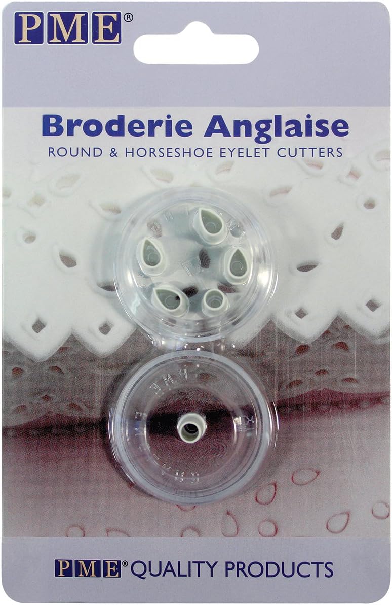 PME Broderie Anglaise Round & Horseshoe Eyelet Cutters, Set of 2