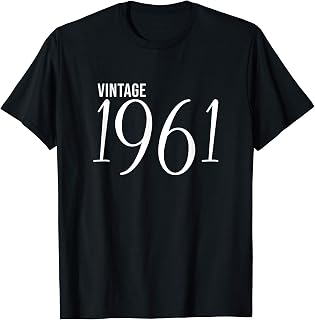 Vintage 1961 minimalista Regalos de cumpleaños Retro Camiseta