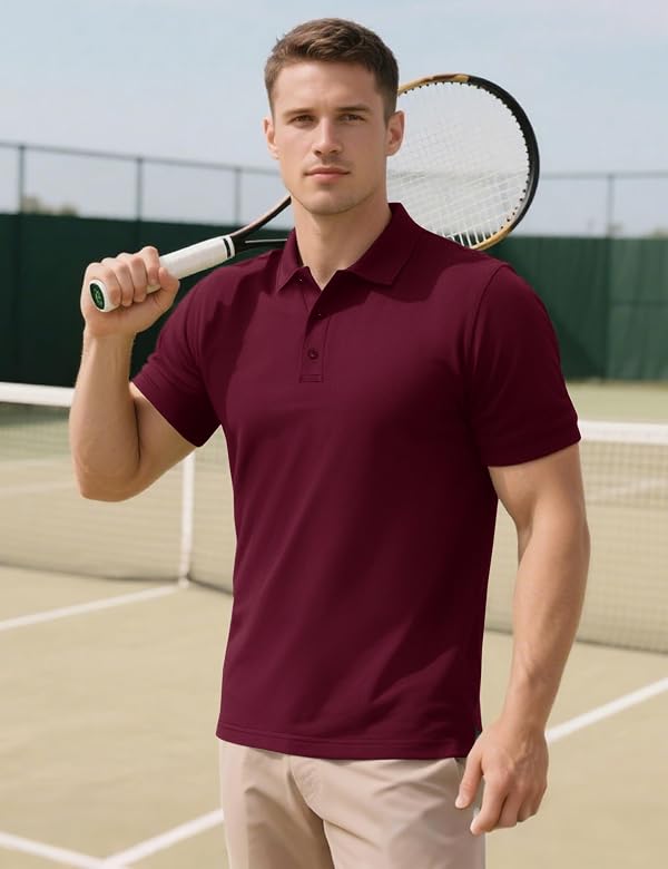 MAGCOMSEN Polo Shirts for Men Pack Short Sleeve Quick Dry Moisture Wicking Golf Polos Casual Work Collared Shirt Men by MAGCOMSEN - Image 4