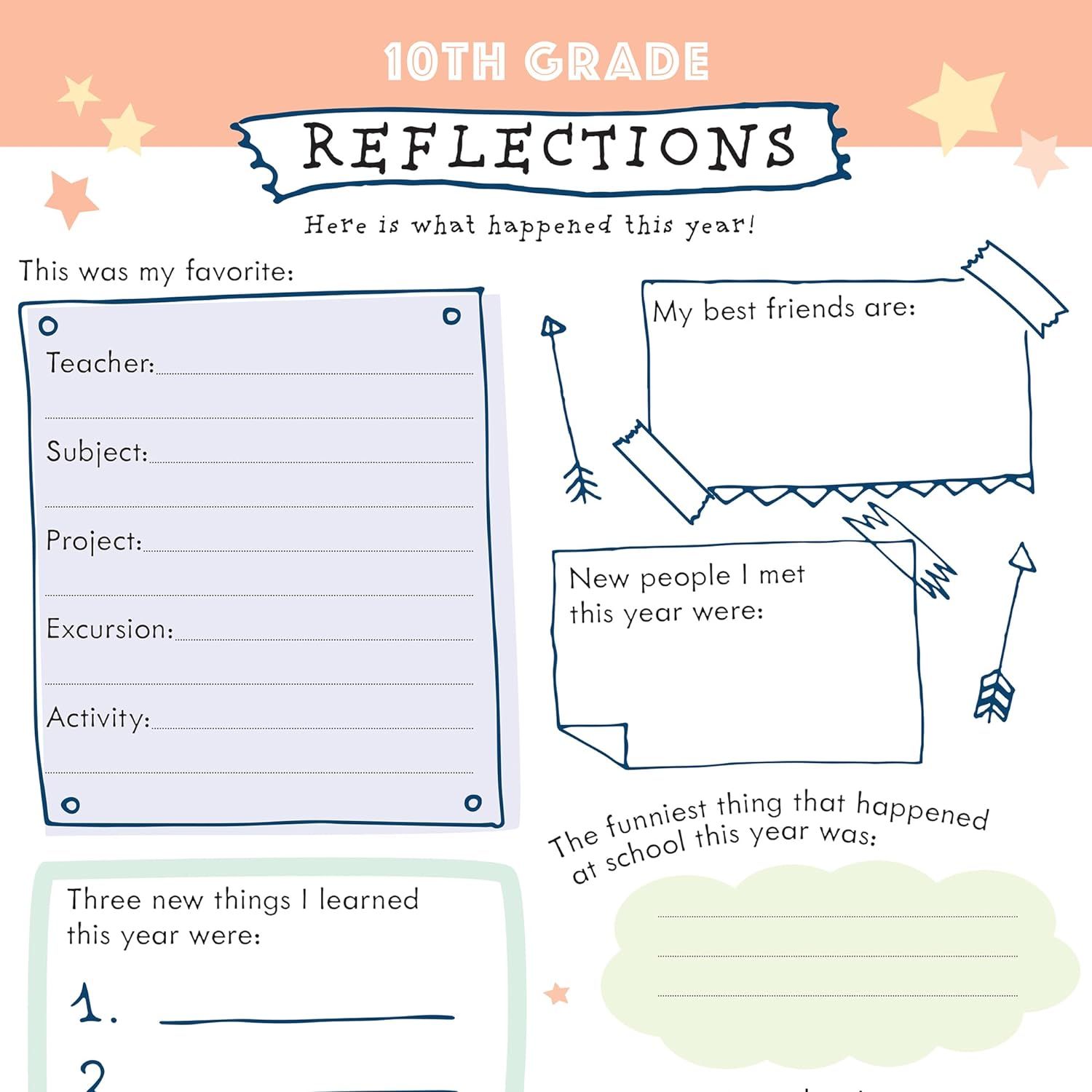 Hinkler: My School Years Journal - Preserve Memories of Children, Kindergarten to Grade 12, Store Certificates & Medals, Comes with Height Chart