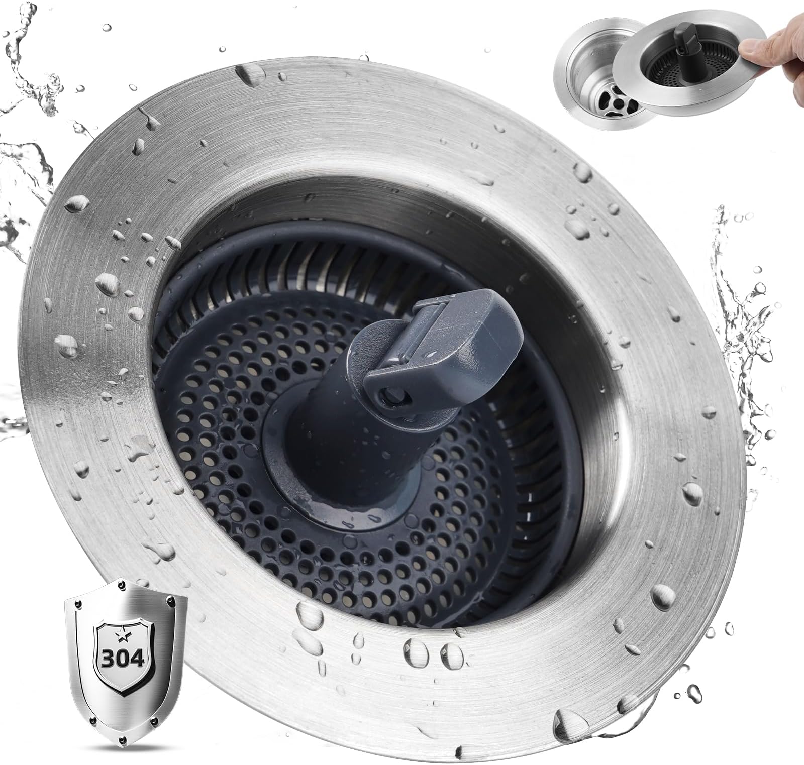 Gelmalls Kitchen Sink Odor Filter, Gelmalls 3 in 1 Kitchen