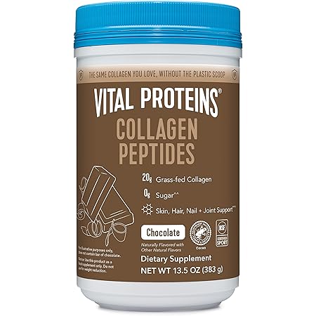 Vital Proteins Collagen Peptides Powder, Promotes Hair, Nail, Skin, Bone and Joint Health, Chocolate, 13.5 oz, Pack of 1