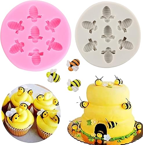 Miniatura 1 de RFGHAC Molde para decoración de pastel de abejorros, molde de fondant de abejorros, molde de abeja para bricolaje, decoración de cupcakes, caramelo