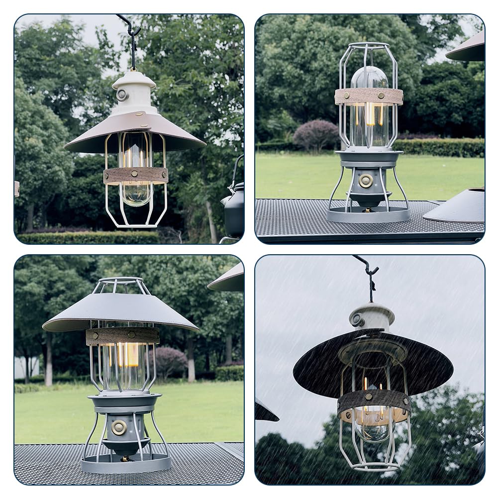 Latarnia kempingowa LED, wodoodporna lampa kempingowa, wodoodporne reflektory zewnętrzne, latarka LED wielokrotnego ładowania, na kemping, wędrówki, do ogrodu, na przerwy w dostawie prądu, biała