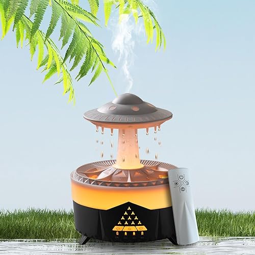 Difusores de aceites esenciales para el hogar de 11.8 fl oz, difusores de aromaterapia para aceites esenciales, habitación grande con RC, 7 colores