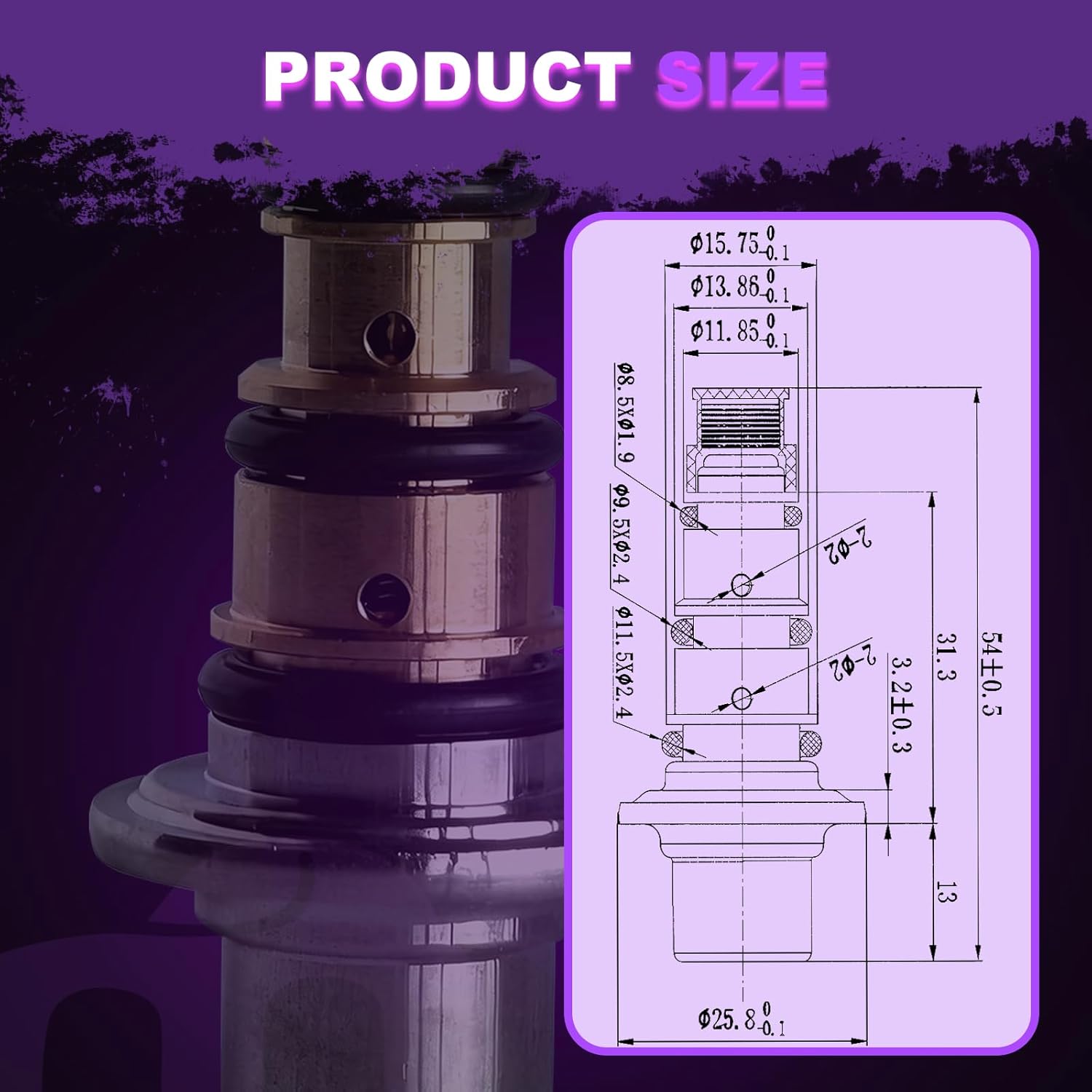 AC Compressor Control Valve AIH332-CV AEH370-CV 178398 for KIA Forte (14-18),Forte5 (14-18),Forte Koup for HYUNDAI Accent (10-11),Elantra GT (2013-2017) for FORD Fiesta (2014-2018)