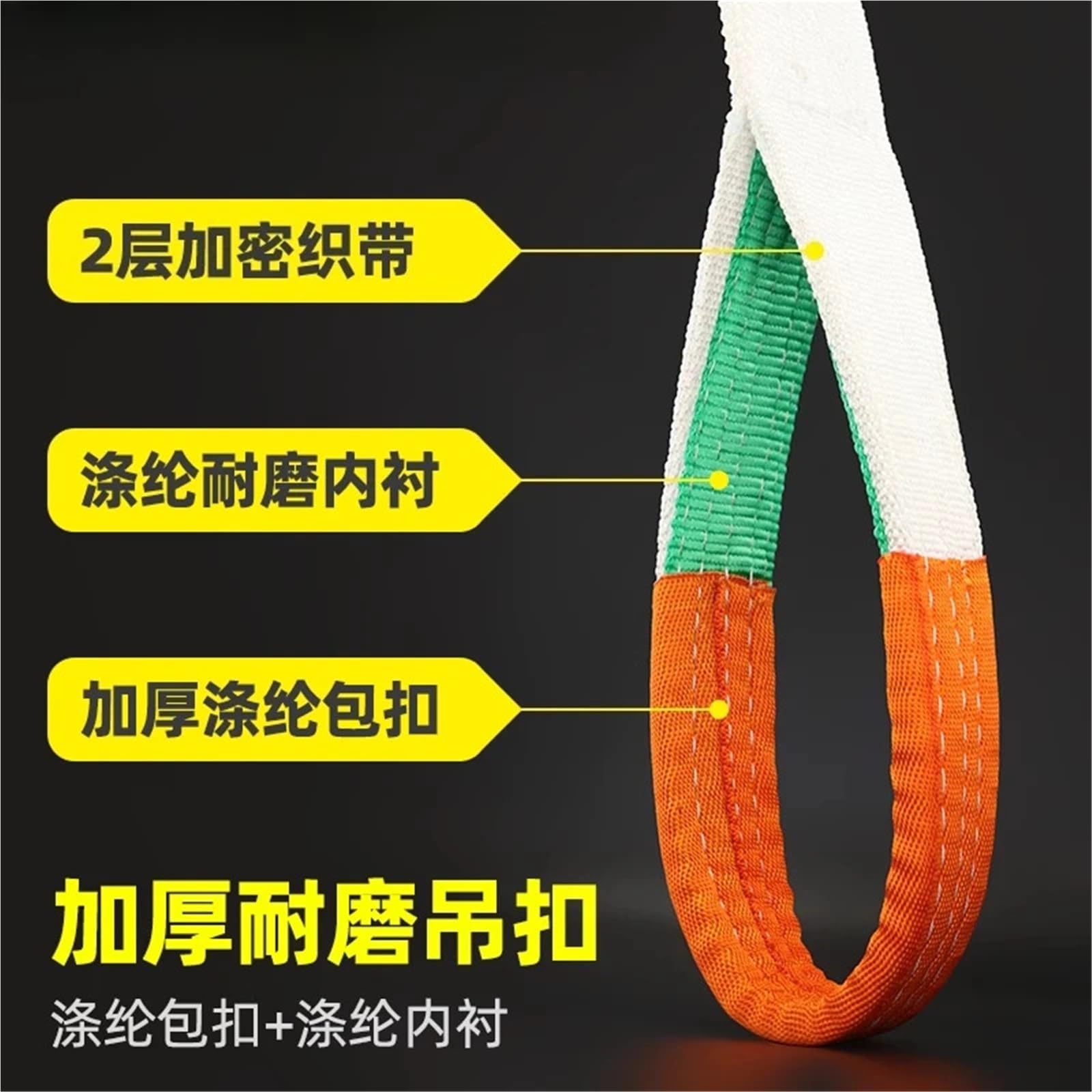 Bandschlingen 4T 1M-4M Weiches, rundes Polyester-Endloshebe-Sling-Baumglas-Versandwerkzeug | 1t length 3.0m