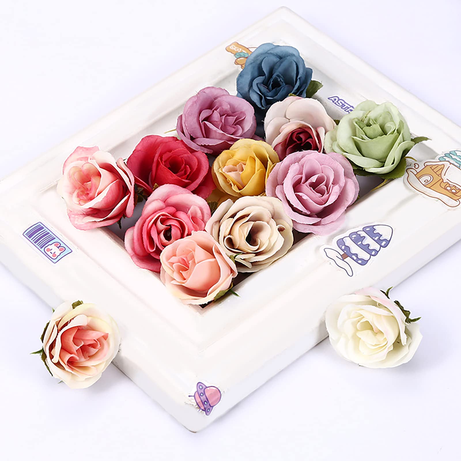 20 Fiori Artificiali In Seta, Misure 3-8 Cm, Colori Lilla E Rosa, Per Torte, Bouquet E Decorazioni Fai-da-te