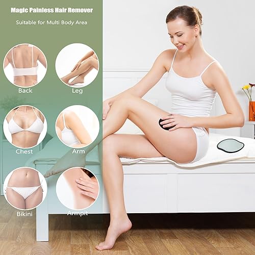 Miniatura 2 de Removedor de pelo de cristal, mágico sin dolor, reutilizable, borrador de pelo para mujeres, piernas, brazos, depiladores de área grande para