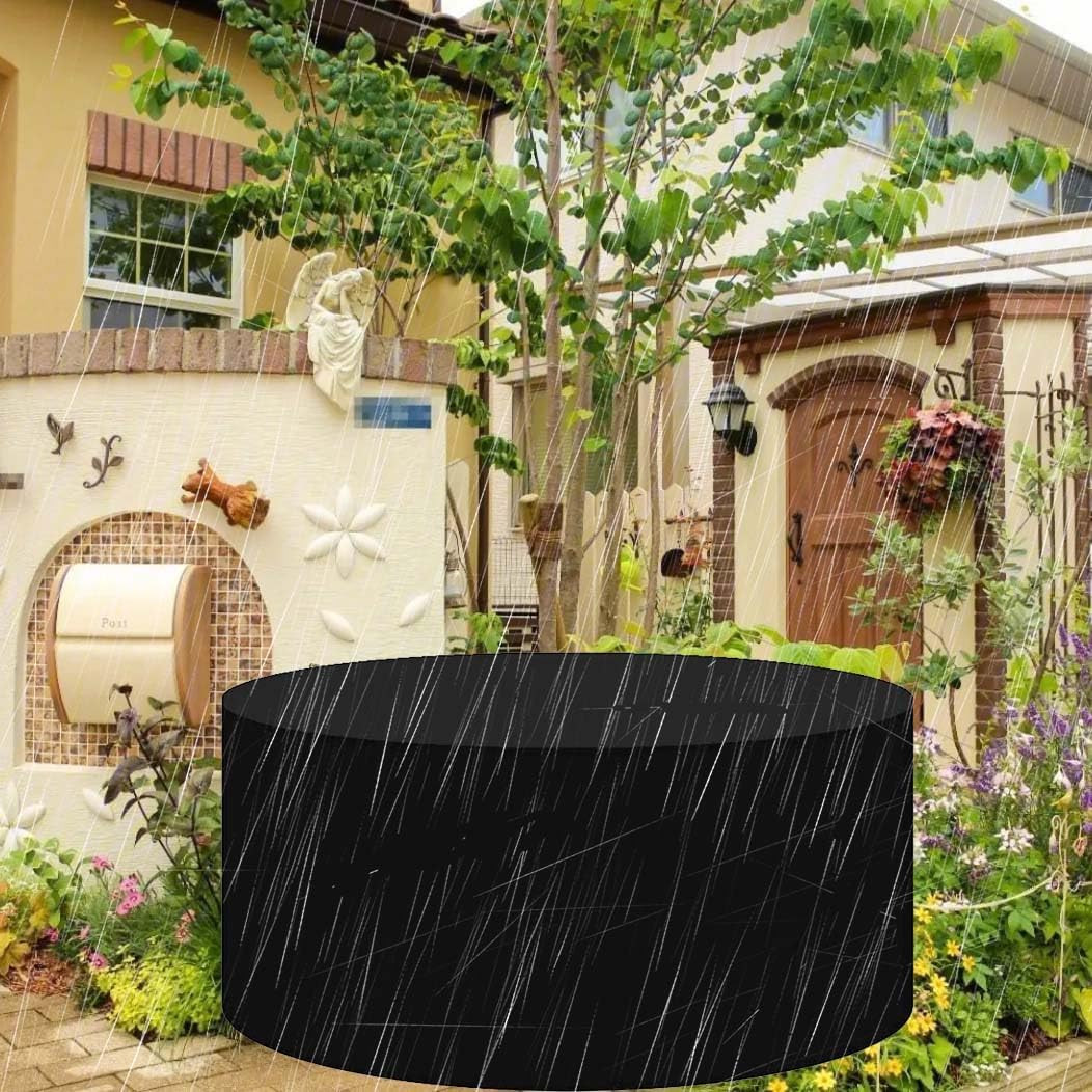 Waterproof Furniture Covers Garden 91x39in, Patio Furniture Covers Round, Outdoor Table Chair Set Covers Wind Dust Proof, 420D Heavy Duty Furniture Covers Tear Proof