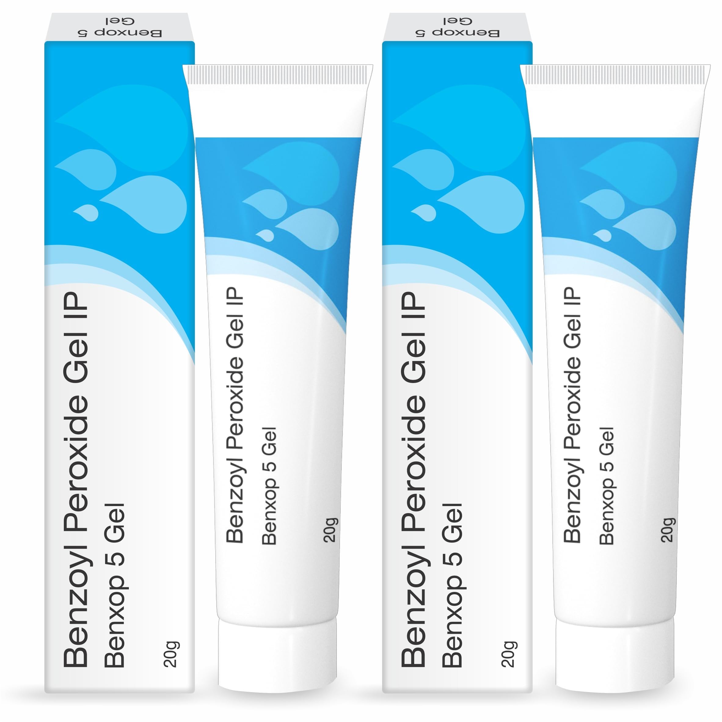 Savle Benzoxp 5% Benzoyl Peroxide Gel (20 g / 0.70 oz) Pack of 2 - Topical Skincare Gel for Oil-Prone and Congested Skin