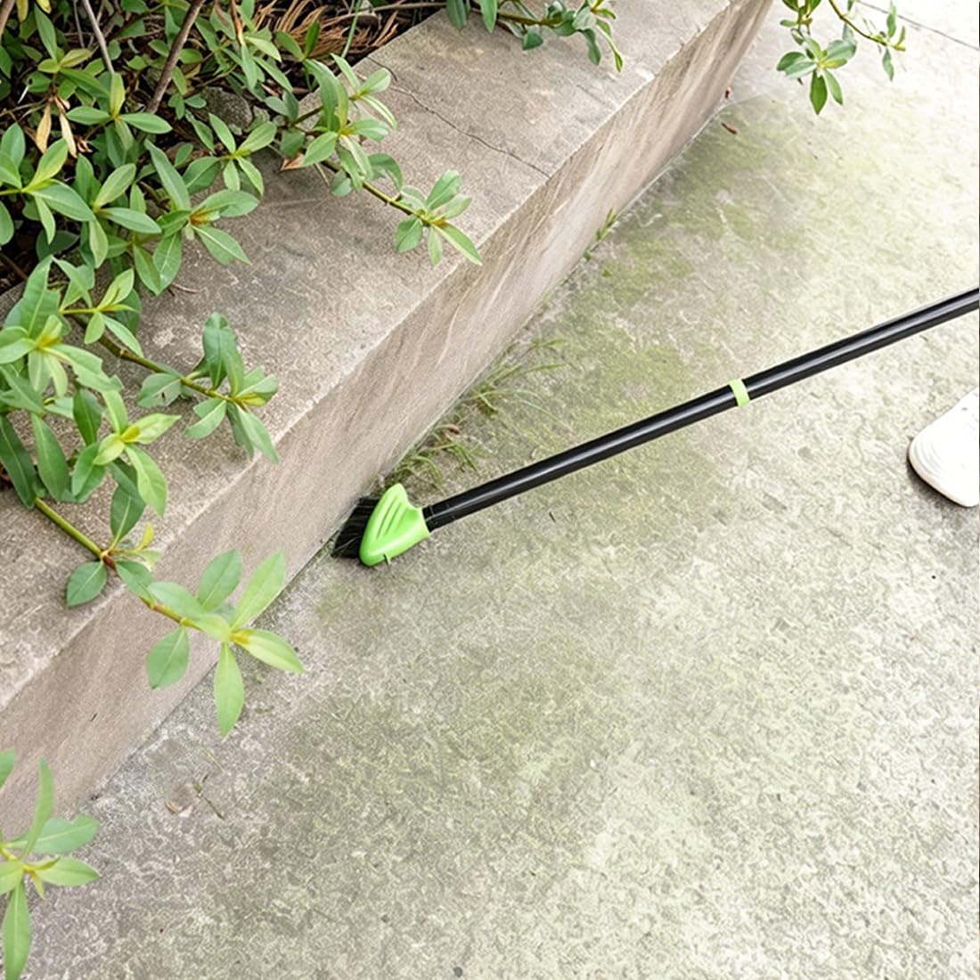 Set de cepillos quitamalezas 3 en 1, Herramienta para Juntas de adoquines con Mango Largo Desmontable, Cepillo de Alambre y rascador para Patio, Entrada, Sendero y jardín (2 Pcs - B)