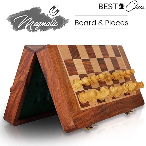 Miniatura 2 de BCBESTCHESS Tablero de ajedrez plegable magnético hecho a mano con reinas adicionales y almacenamiento para ajedrez 16 x 16 pulgadas