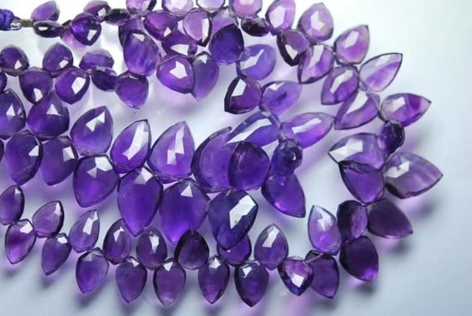 Améthyste violette briolette sans défaut LKBEADS perles régulières 11-16mm