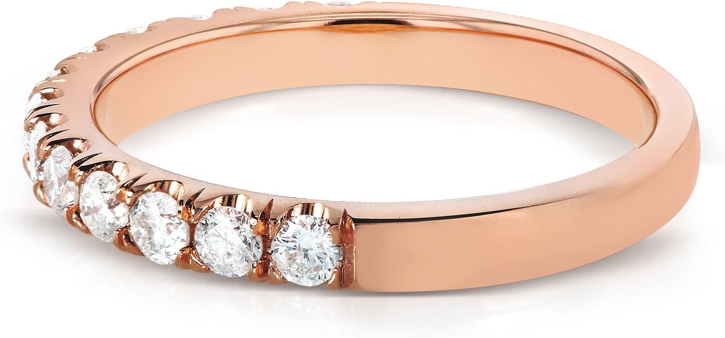 Kobelli Diamond Comfort Fit Flame French Pave Band 1/2 carat (ctw) in 14K Gold